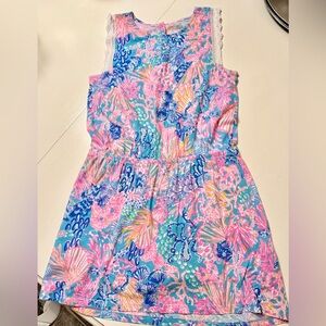 Lilly Pulitzer- Agee Lace Trim Romper with hidden shorts. Girls size YXL (12)